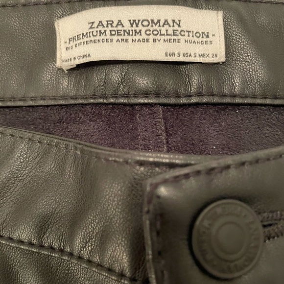 Zara Faux Leather Pants 🖤 - Picture 6 of 7